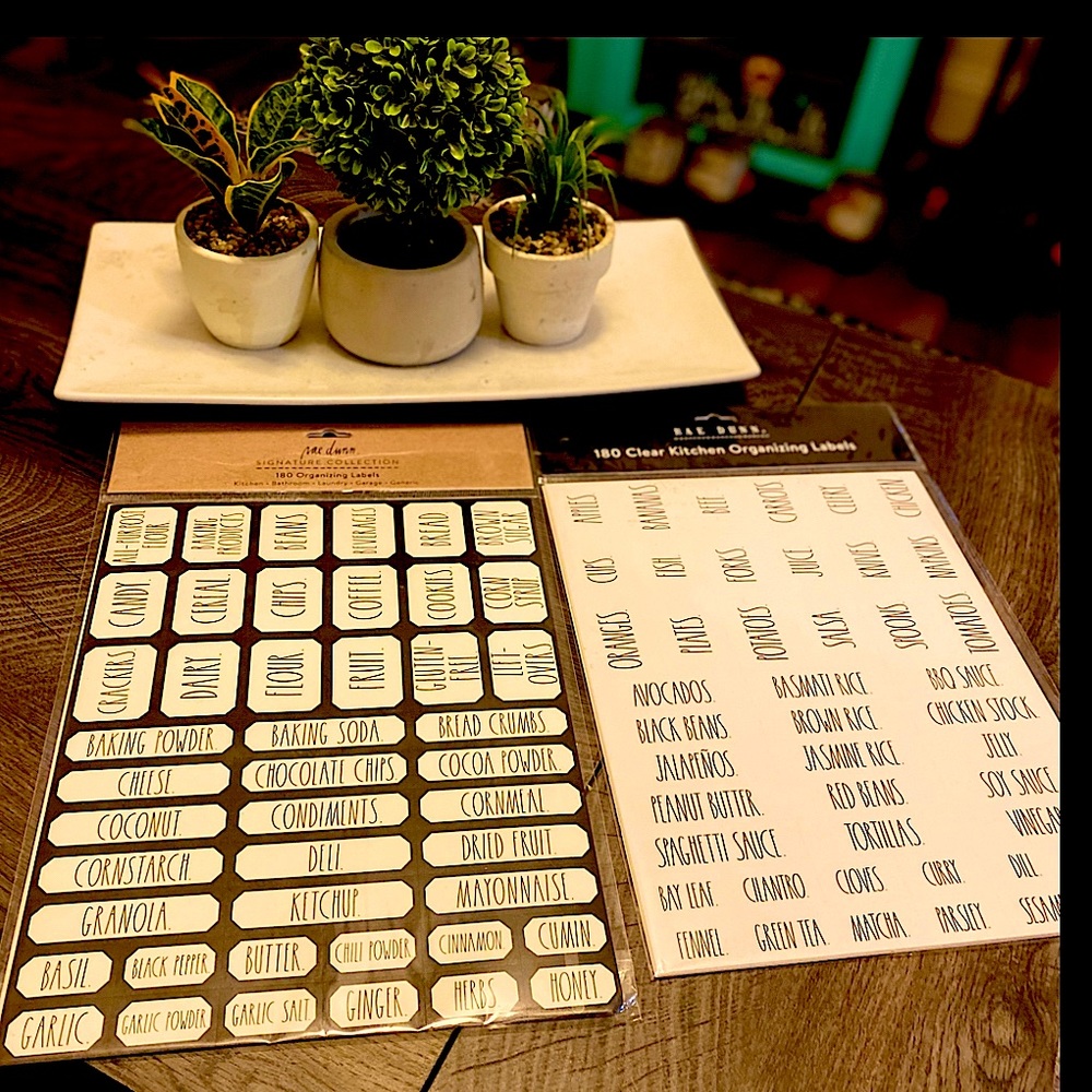 Rae Dunn Organizing Labels- 180 stickers